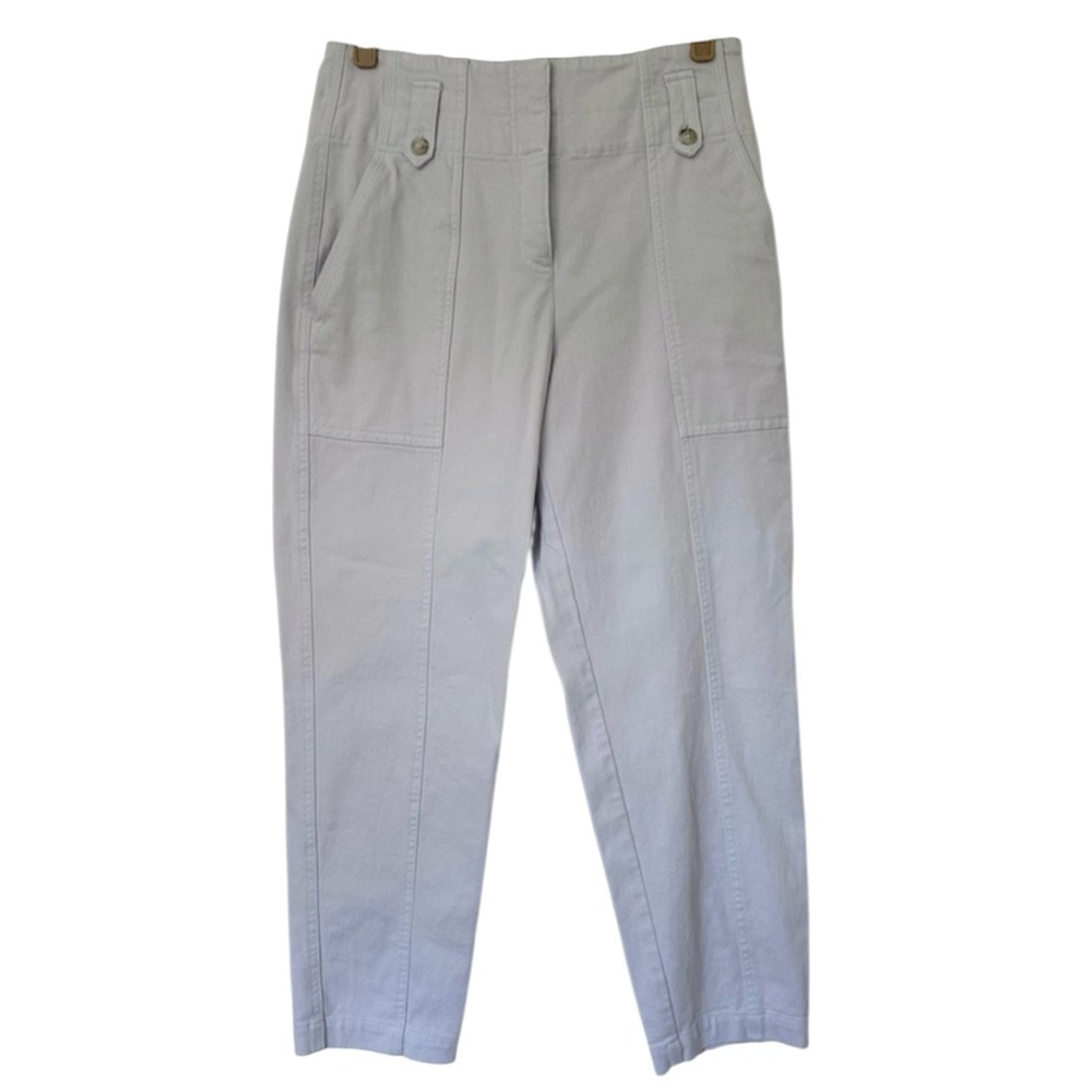 Reiss Bradie Cotton Tapered Cargo Trousers Light Purple Women’s 6
